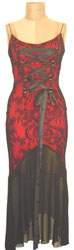 Lace and Mesh in Red / Black