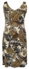 V-Neck Dress with Pleats at Bust