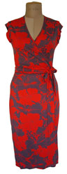 Red/Charcoal Floral