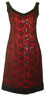 V-Neck Cocktail Dress with Contrast Lining