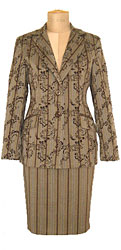 Embossed Pinstripe in Chocolate
