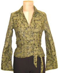 Printed Jacquard in Moss