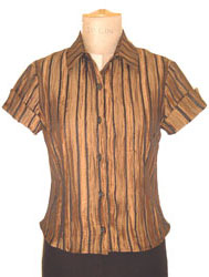 Striped Taffeta in Copper