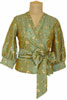 Embroidered Wrap Blouse